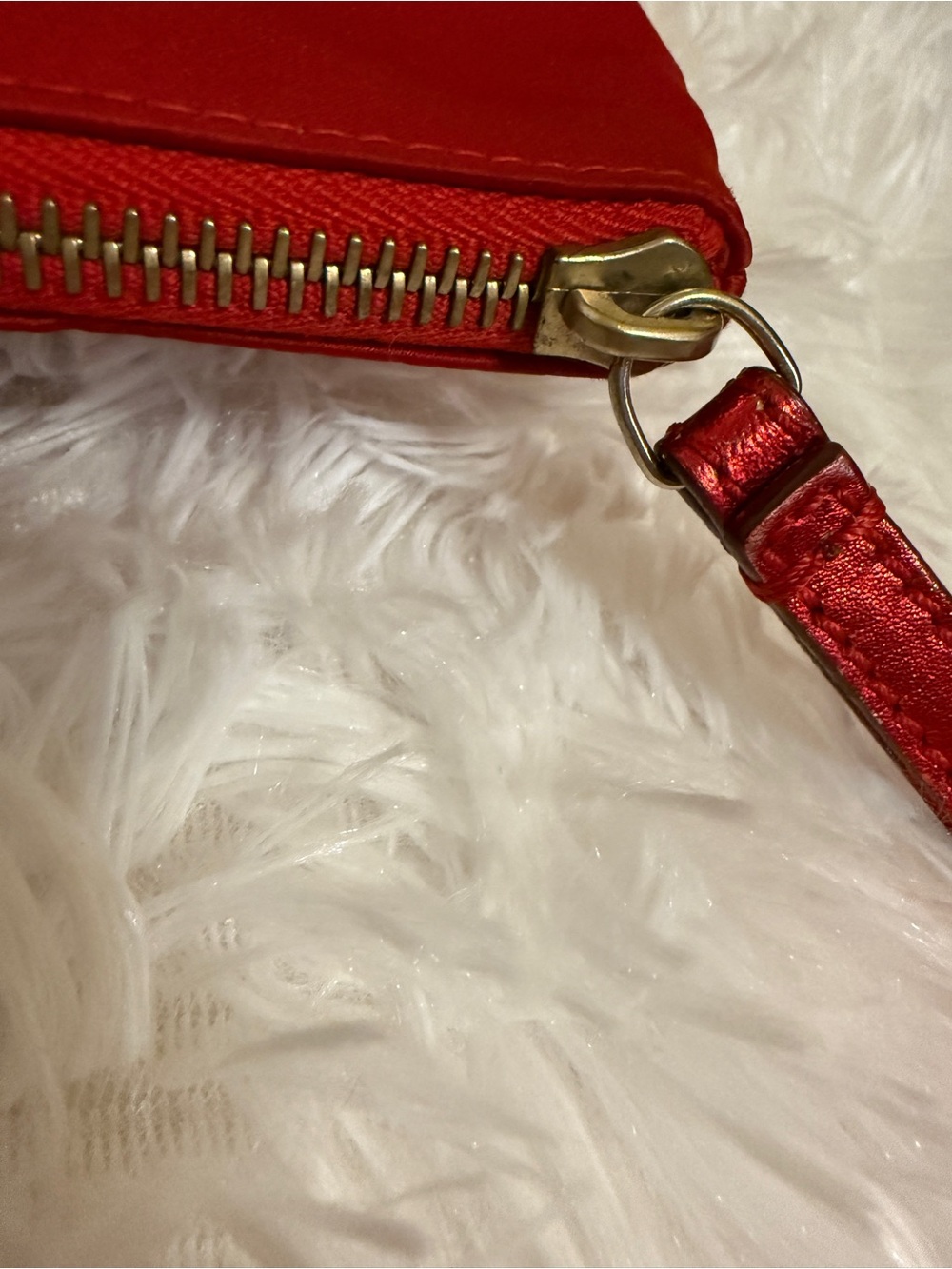 Fendi Vintage Red Satin Wristlet Clutch Evening Bag Y2k with COA - Picture 6 of 16